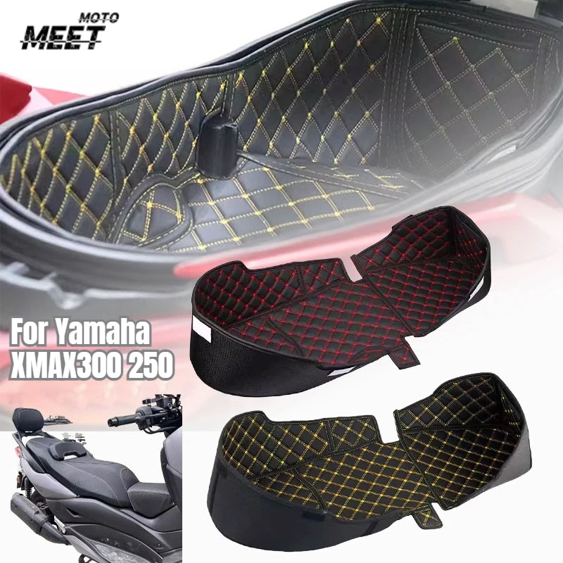

Seat Bucket Storage Box Leather Rear Trunk Cargo Liner Pad Protector for Yamaha XMAX300 250 Motorcycle Accessories Para Moto