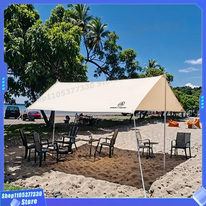 Portable UV protection collapsible canopy for outdoor camping retreats and small market stalls