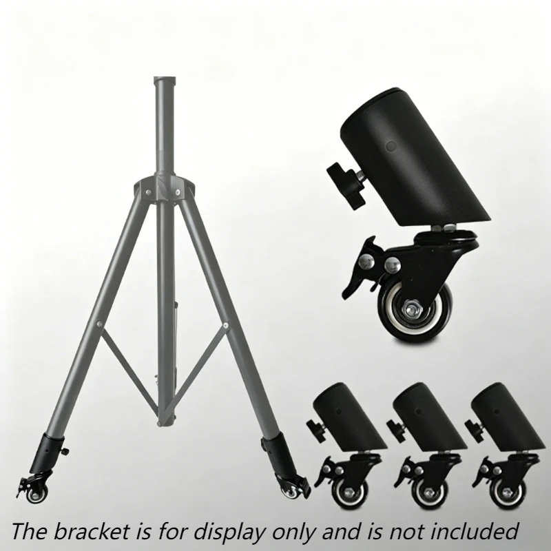 35MM Speaker Stand Caster with Brake Silent Speakers Support Wheel Metal Speaker Bracket Universal Casters Speakers Supplies