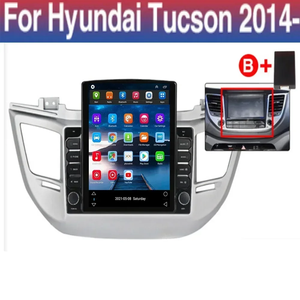 Autoradio pour Hyundai Tucson, Android 13, GPS, Stéréo, Carplay, DSP, Caméra RDS, Lecteur vidéo, Limitation, Style de placement, 2Din, 2015-2035