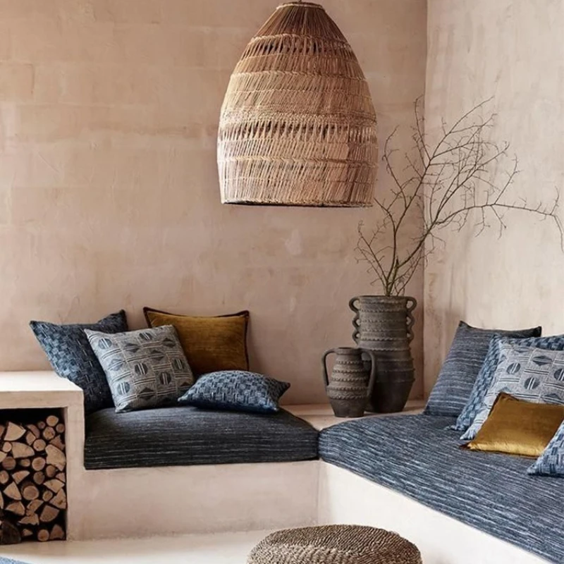 

Japanese-style South East Asia rattan chandelier dining room living room bedroom bed and breakfast pastoral retro wabi