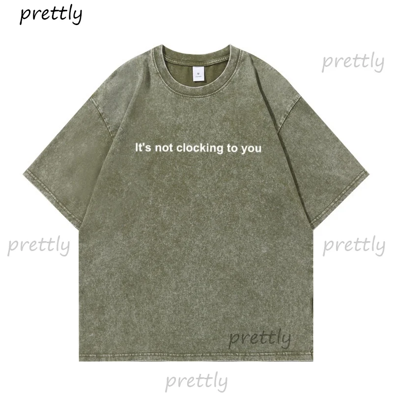 Il n'est pas regarder vous T-Shirt unisexe doux Style rétro T-Shirt cadeau parfait pour les amateurs d'humour décontracté Vintage lavé T-Shirt