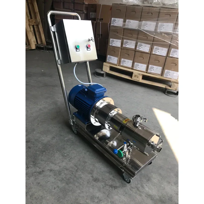 

(Sea shipping) 7.5KW Mayonnaise High Shear Inline 3 Stage Emulsification Pump Mixing Pipeline Homogenizer Pump with Hopper