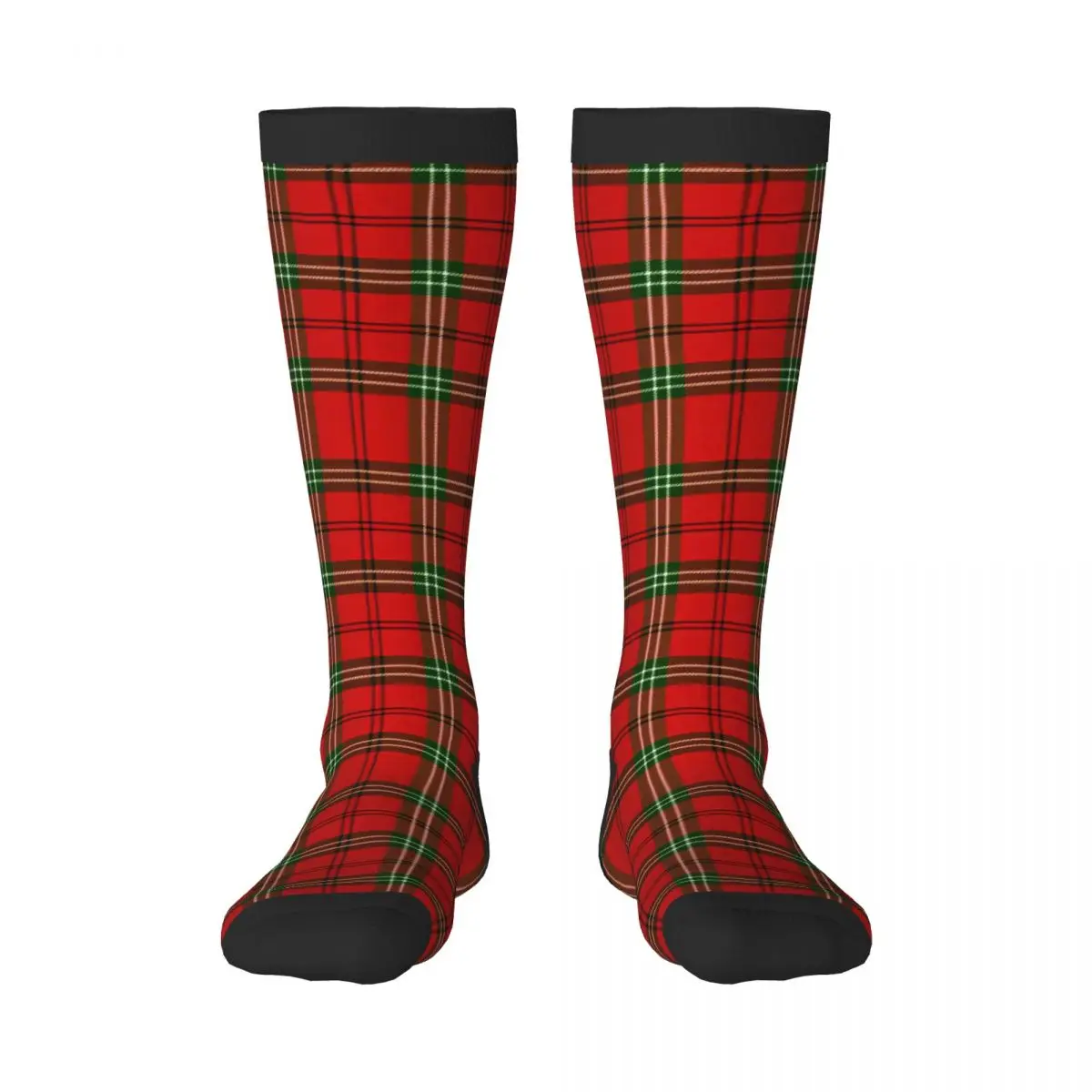 Over Knee Long Socks Tartan Plaid Scottish Pattern Thigh High Stockings Street Party Cosplay Hosiery