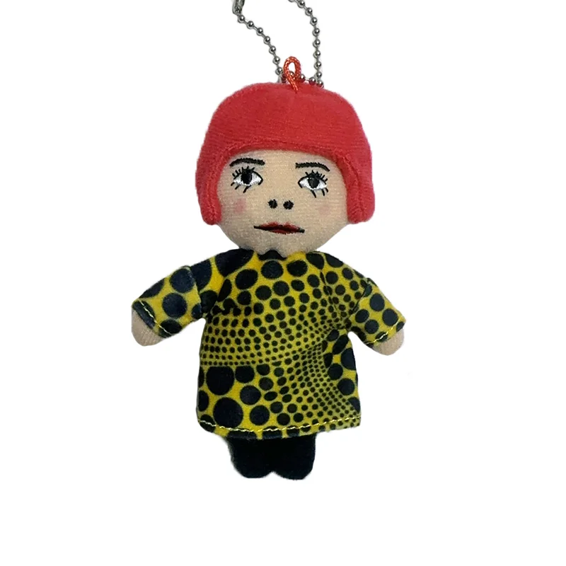 Yayoi Kusama Humanoid Polka-dot No face Man Plush Toy  Backpack Keychain Bag Hanging Decoration Plushie Pendant Boys Girls Gifts