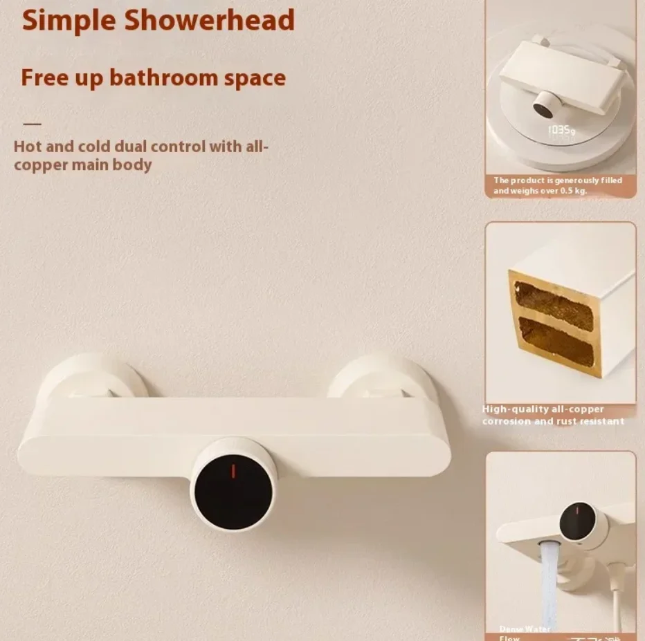 

All-Copper Bathroom Shower Set - 3-Way Mixing Valve Hot & Cold Faucet