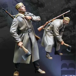 1/35 Scale Resin Figure Assembled Model Kit Historical Hobby Miniature Soviet Red Army Logging 2 Soldiers Unassembled Unpainted