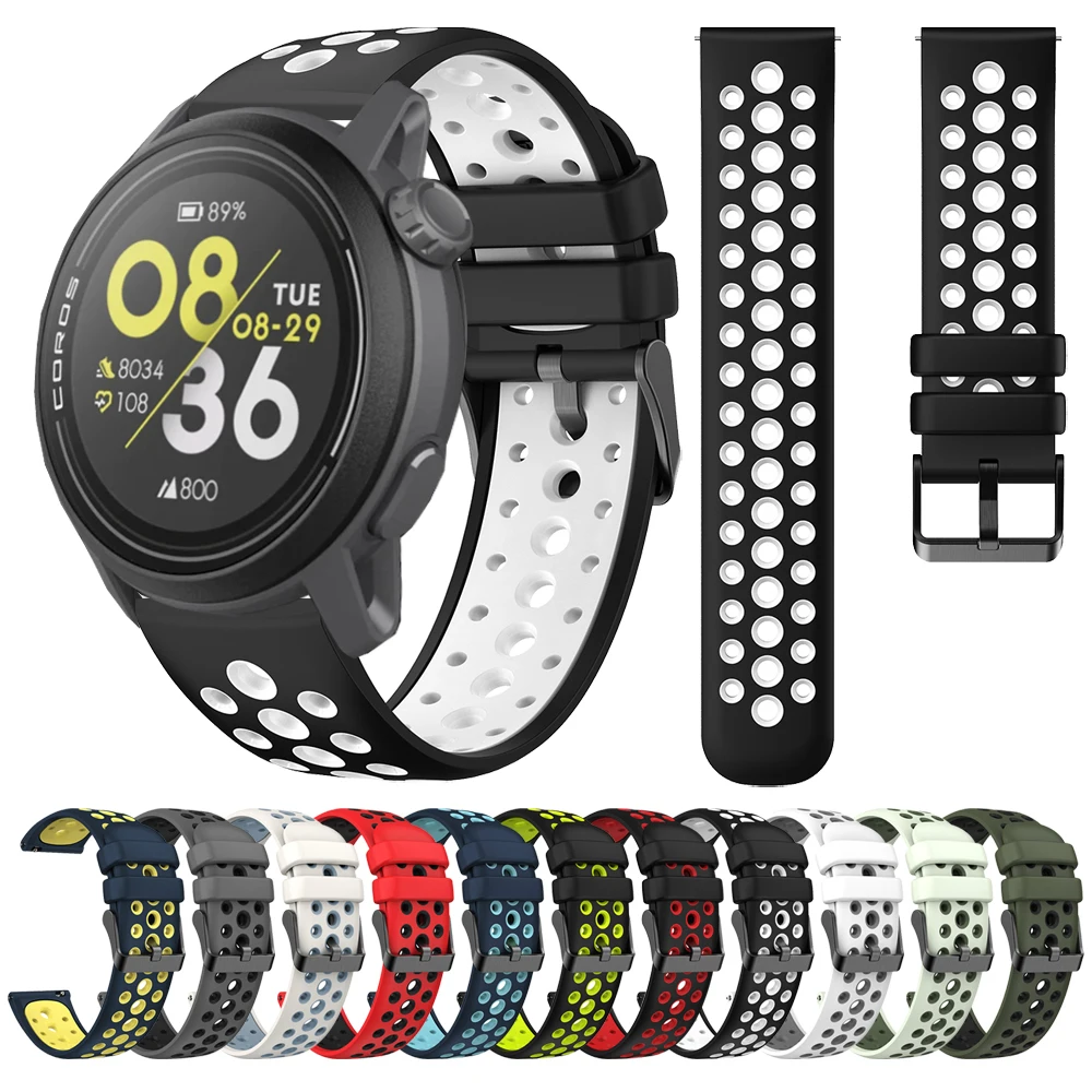 

Quick release Breathable Silicone Strap For COROS PACE 3 Sports Watch Band Correa For COROS APEX 2 Pro Replacement Accessories