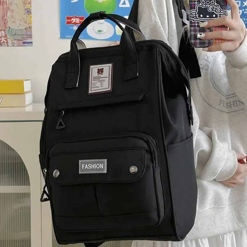 Simple Backpack for Girls Middle School Student Casual Travel Schoolbag
