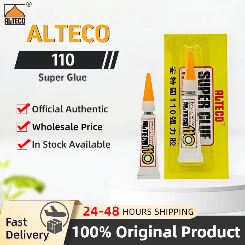 3 Pcs Alteco 110 Super Glue Adhesive Quick Cure High Strength Adhesive Multi Purpose 3g