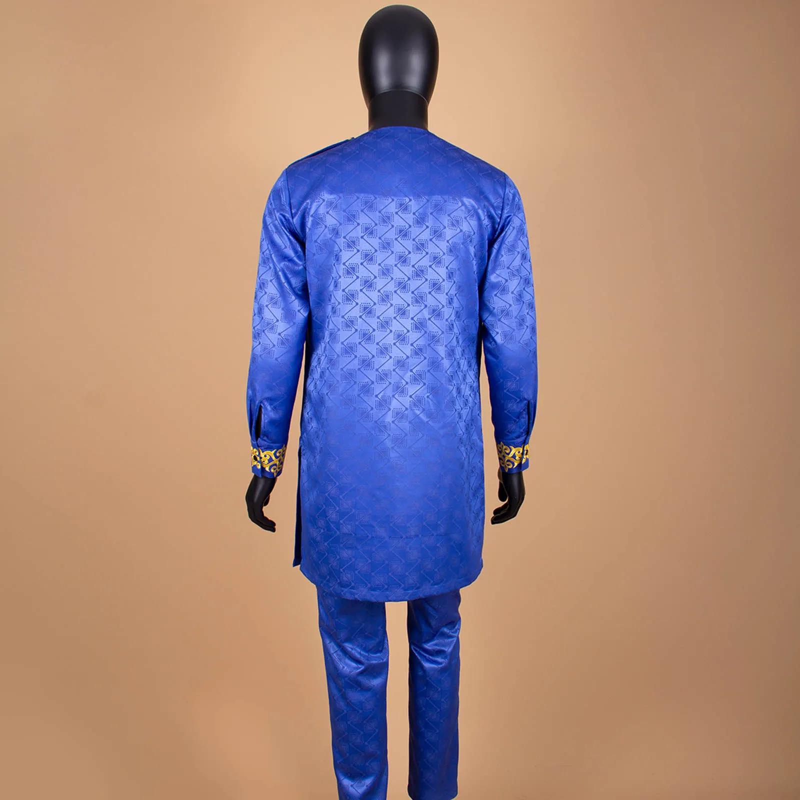 New Fashion African Men's  Embroidered Shirt and Trousers 2-piece Set Festival Bazin Riche Wedding Evening Clothes A2216026