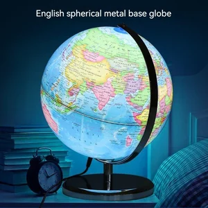 Geography Educational Teaching Decorations Supplies, World Map, English version, LED light, 20 cm, 25cm 8 Main Sales Globo Terraqueo - №5