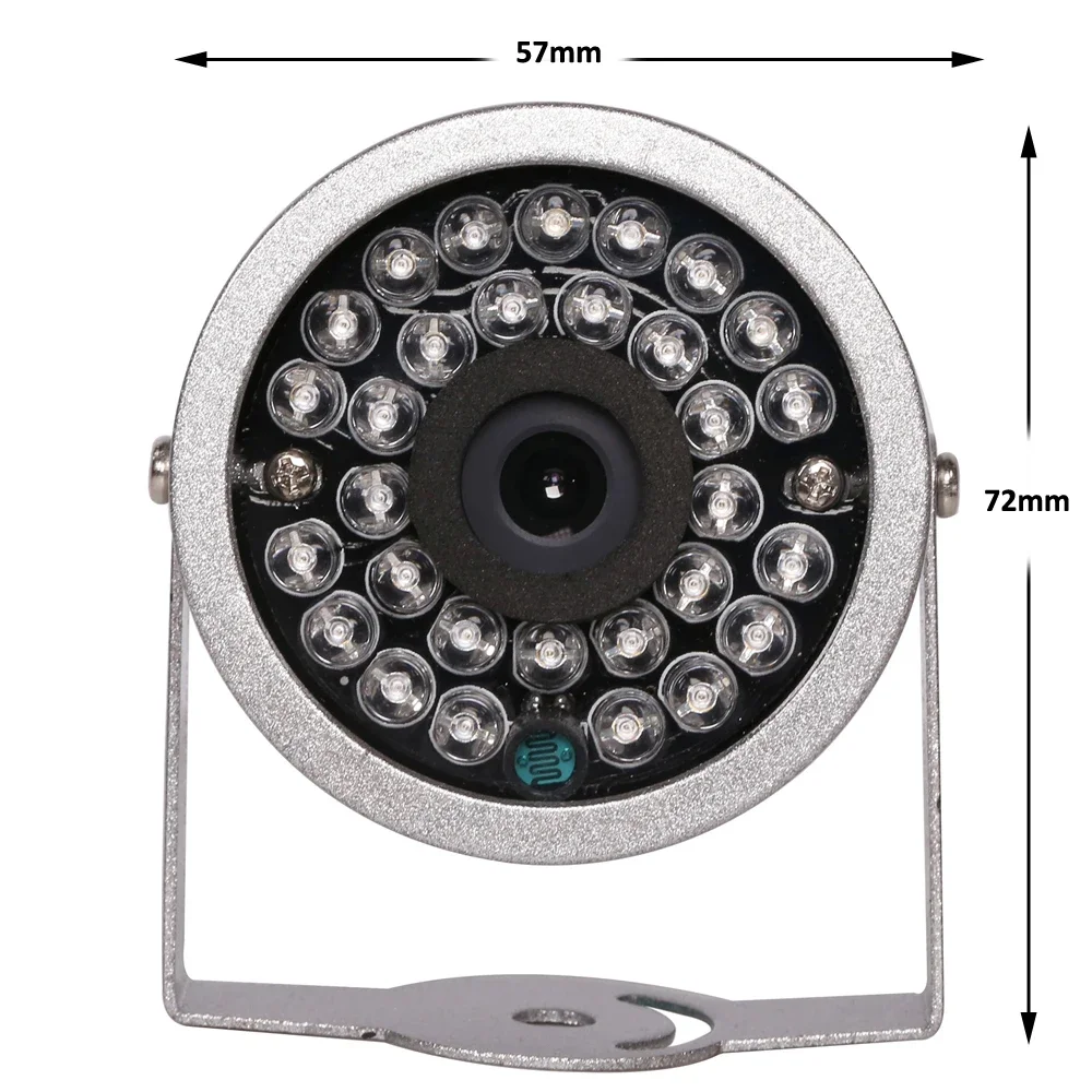 CMOS 700TVL With Audio surveillance 30 LED  night vision Security Outdoor Color metal shell Waterproof CCTV Camera