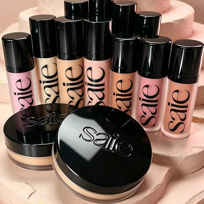 Fashion Saie Glitter Hydration Liquid Powder Blusher Moisturizing Liquid High Gloss Gel Facial Contour Cream Makeup Products