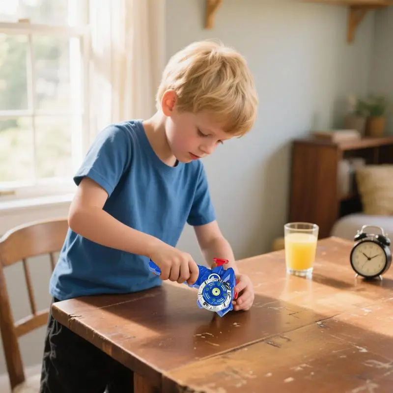 Spin Top Toy Light Up Child Spinner Top Pull-wire Design Novelty Interactive Parent-child Gyroscope Toy For Schools Kindergarten