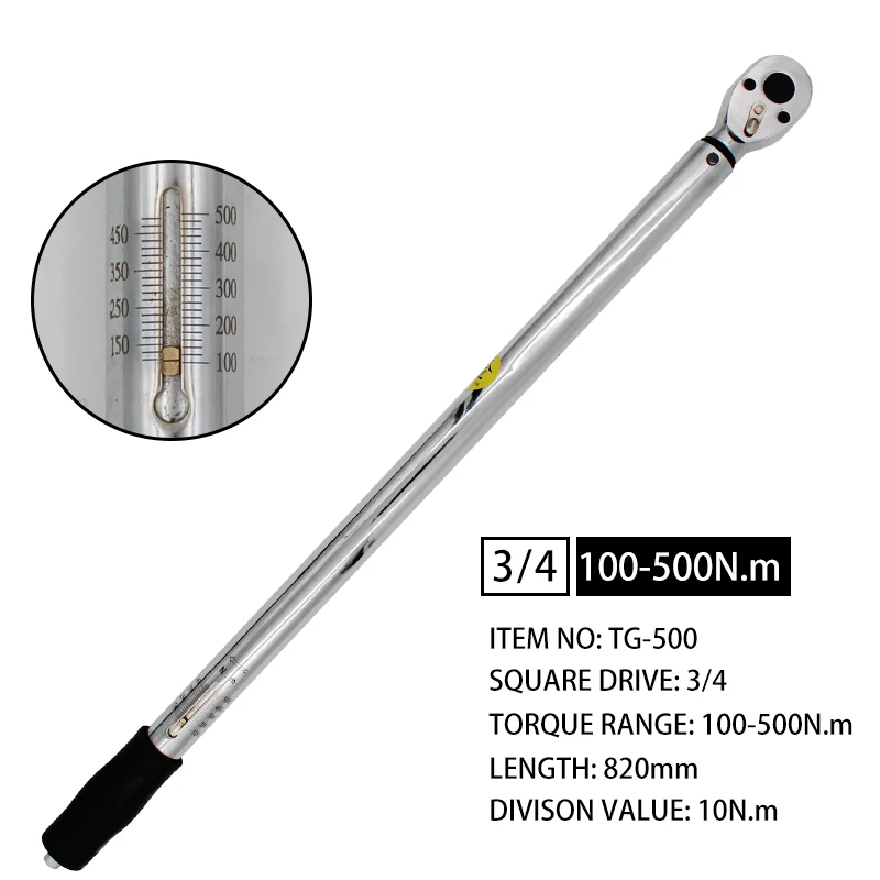 drive manual click torque wrench ferramenta chave de mao ajustavel alta qualidade predefinicao mecanica tg500 nm 01