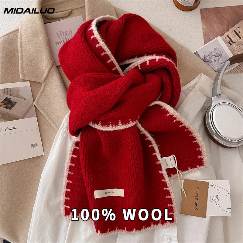 

Elegant 100% Wool Winter Scarf Windproof Warm Multi-Functional Fashionable for Outdoor Activities And Leisure Dressing