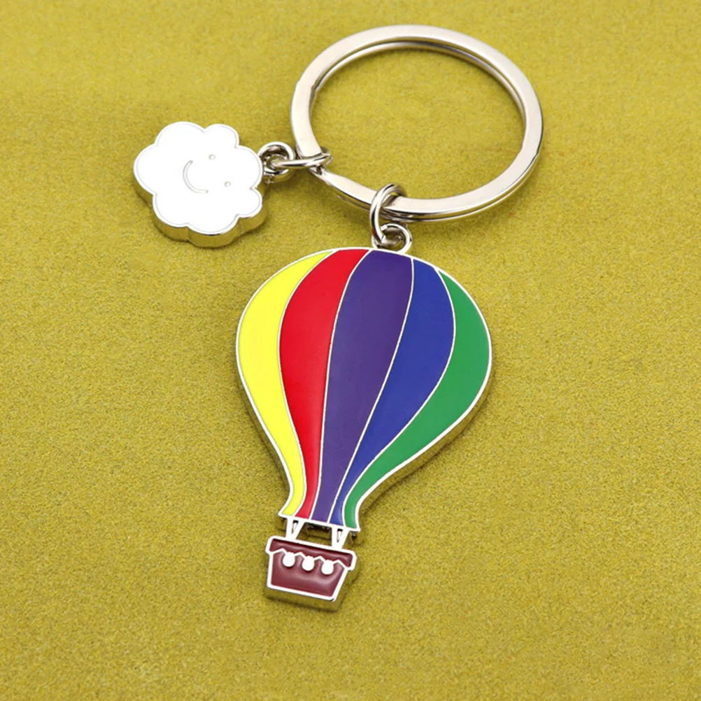 Memorial Gifts Hot Air Balloon Keychain Purse Charm Bags Pendant Metal Keyring Travel