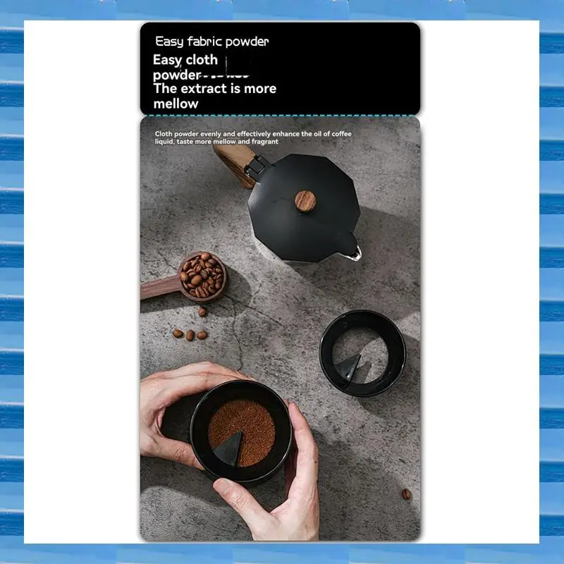 

AT53 Coffee Tamper Rotary Powder Dosing Ring Coffee Distributor Leveler For 300Ml Black