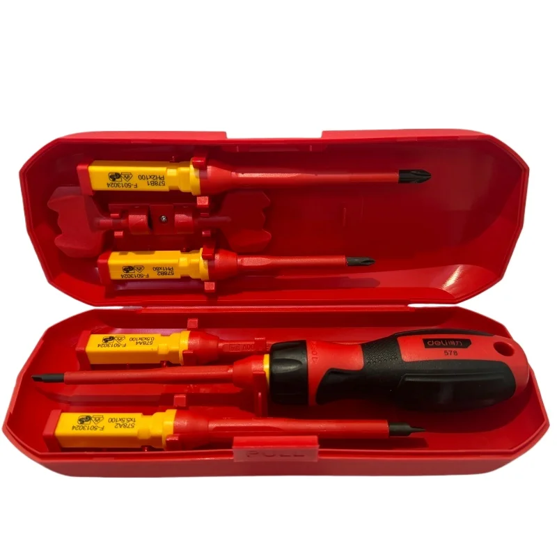 

Набор из 7 изолированных отверток с магнитными насадками для электриков, ручные инструменты для ремонта, 1000В, VDE, с плоскими и крестовыми битами