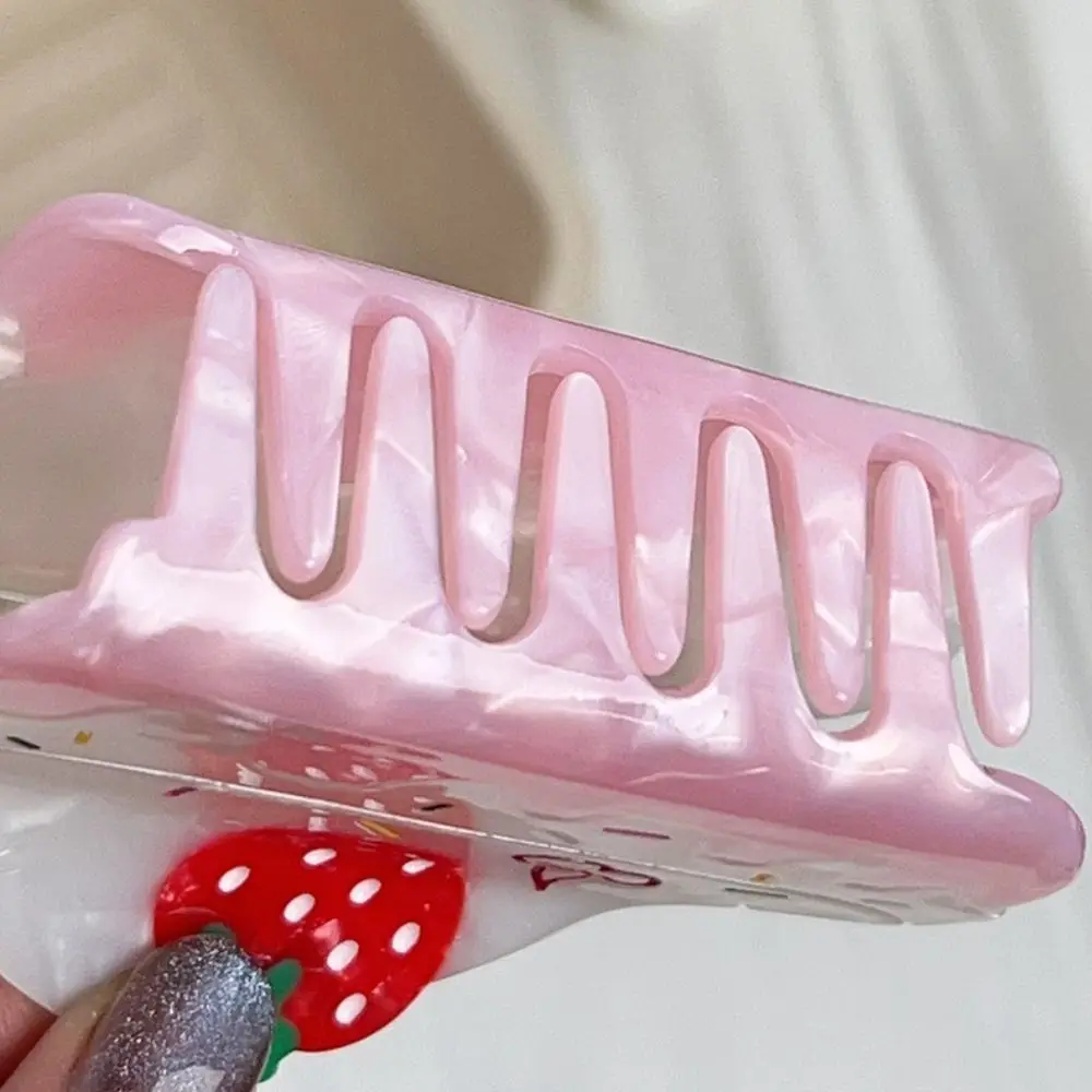 

Креативный десерт, клубничный торт, заколка для волос, головной убор, мультяшный коготь для волос, геометрическая уксусная кислота, зажим в виде акулы для девочек