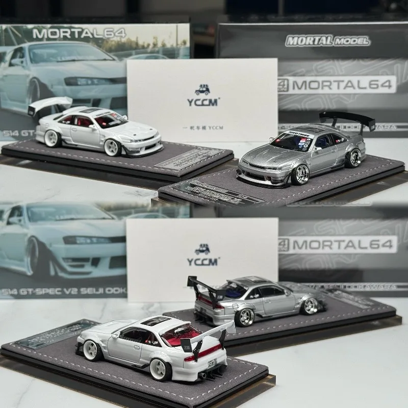 MORTAL 1:64 Nissan S14 V1 CAMBERGANG 1.0 alloy die-casting model,A classic holiday creative gift for boys.adult collectible.