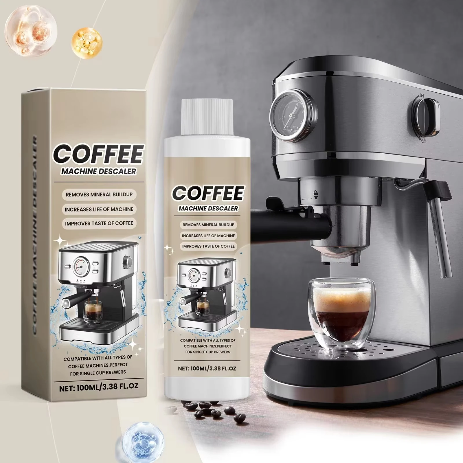 Coffee Maker Cleaner Coffee Machine Scales Cleaner Tea Maker Stains Remover Water Cup Descaler Effective Descaling Agent