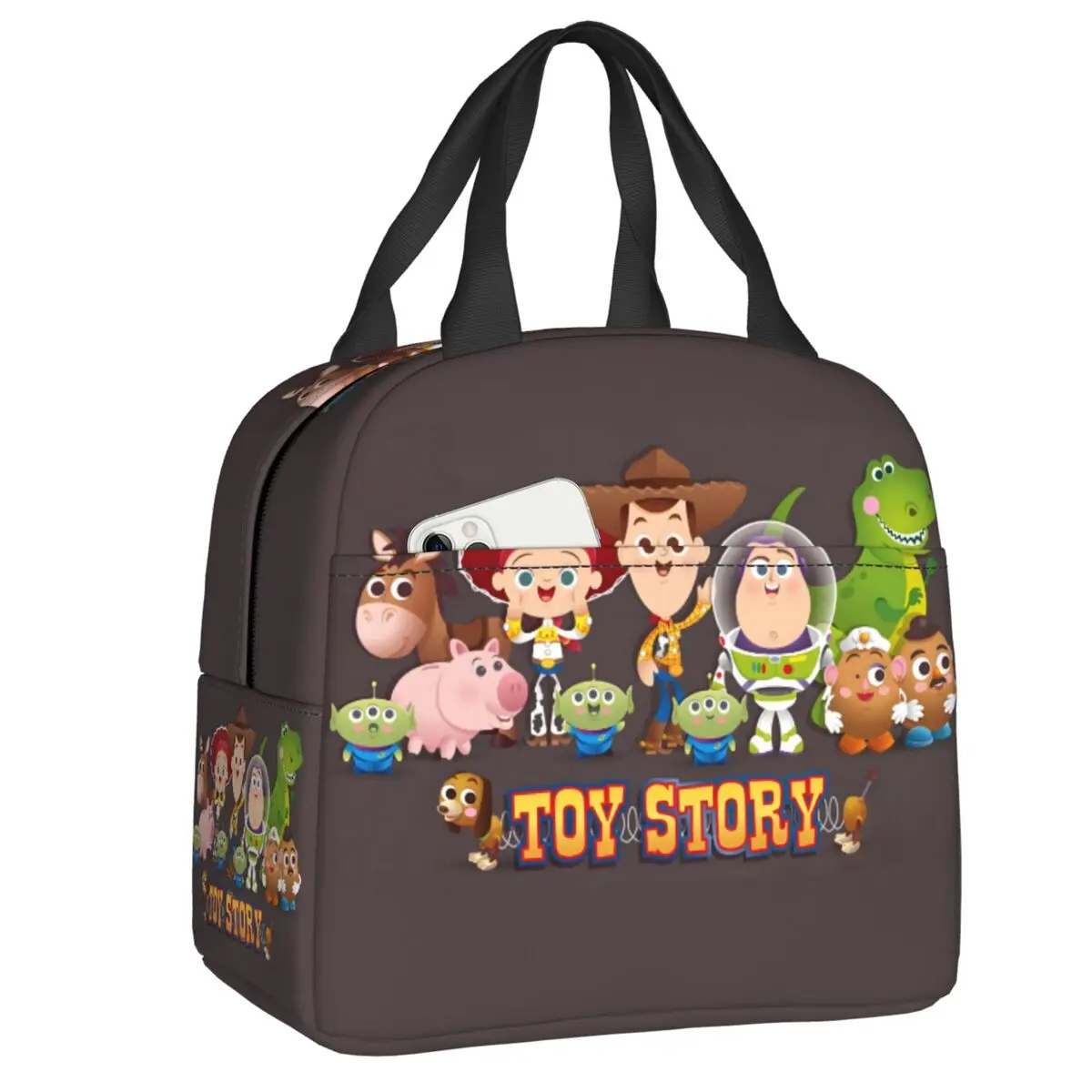 

Anime Toy Story Group Insulated Lunch Bag for Women Waterproof Cartoon Movie Cooler Thermal Lunch Tote Beach Camping Travel