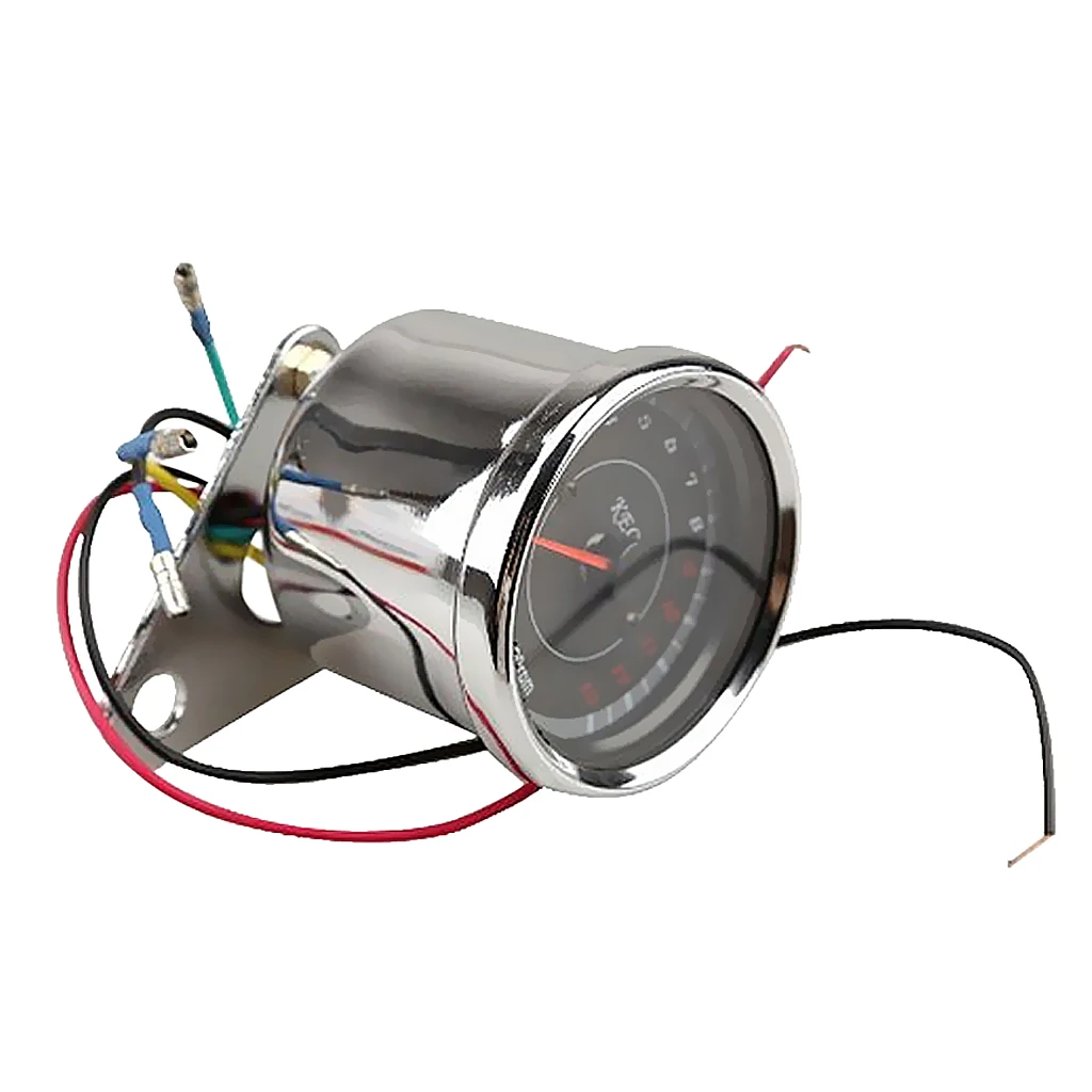 

Универсальный мотоциклетный спидометр, тахометр из нержавеющей стали, 13000 об/мин, светодиодный одометр для ночной езды