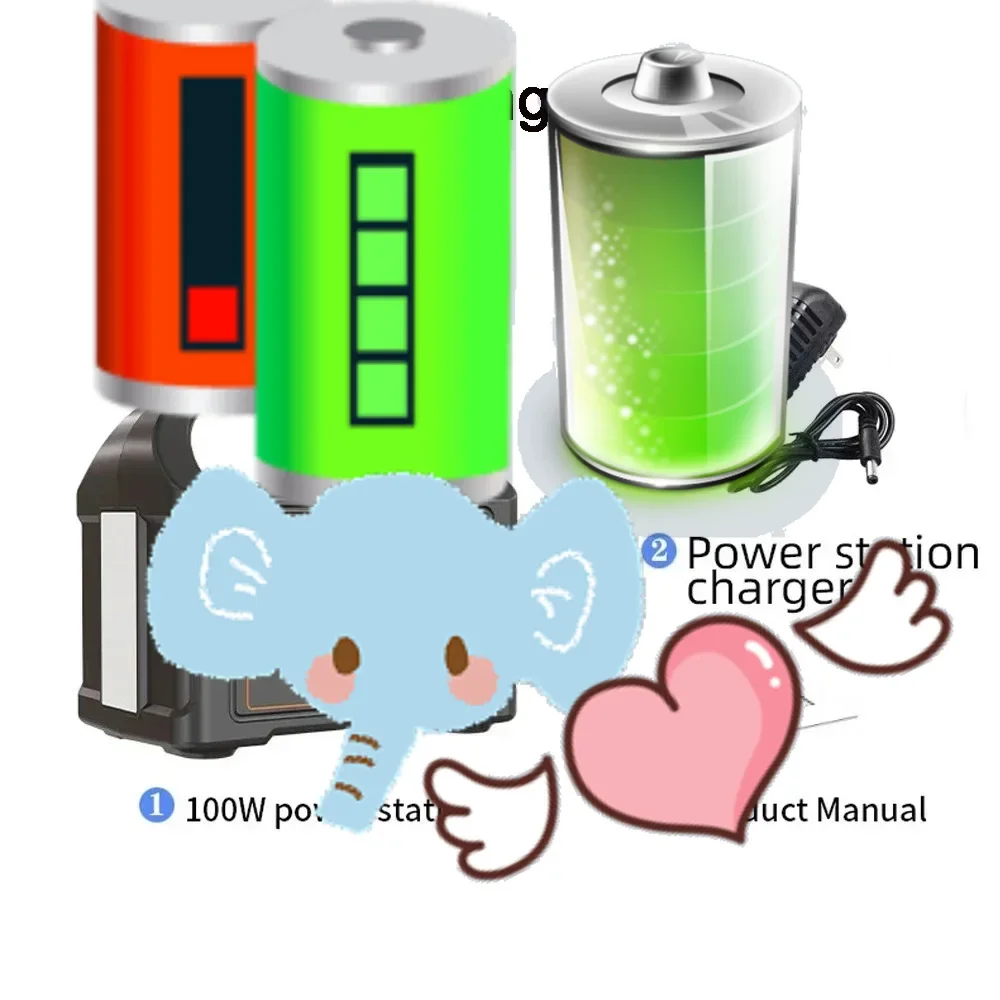 

100W 76.8Wh Portable Power Station Solar Generator Outdoor Emergency Mobile 24000mAh LiFePO4 Power Bank For Camping Power LED