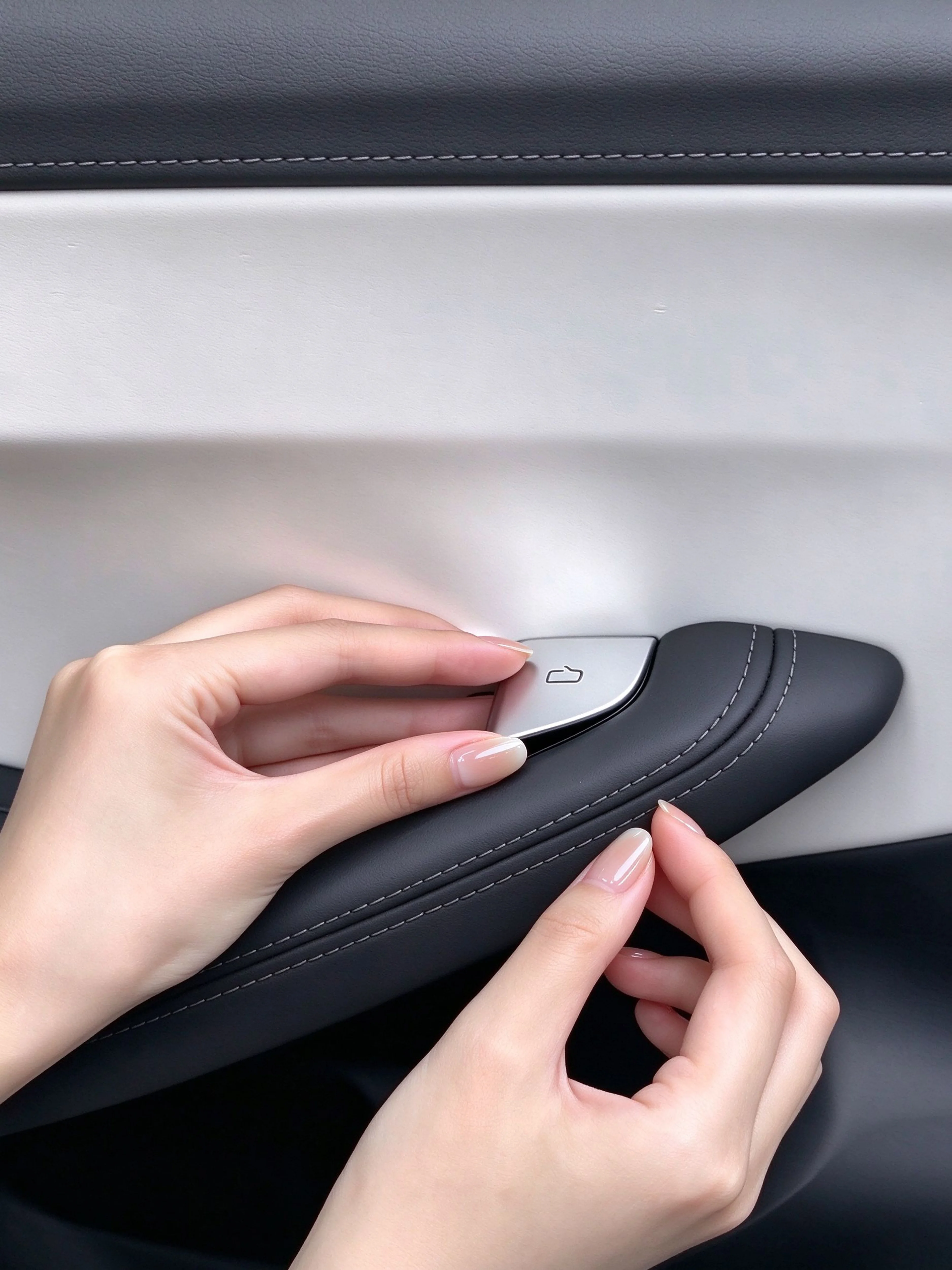 For Tesla Model 3 Highland Y Juniper Door Open Switch Button Cover Trim ABS Silver Car Interior Decoration Accessories