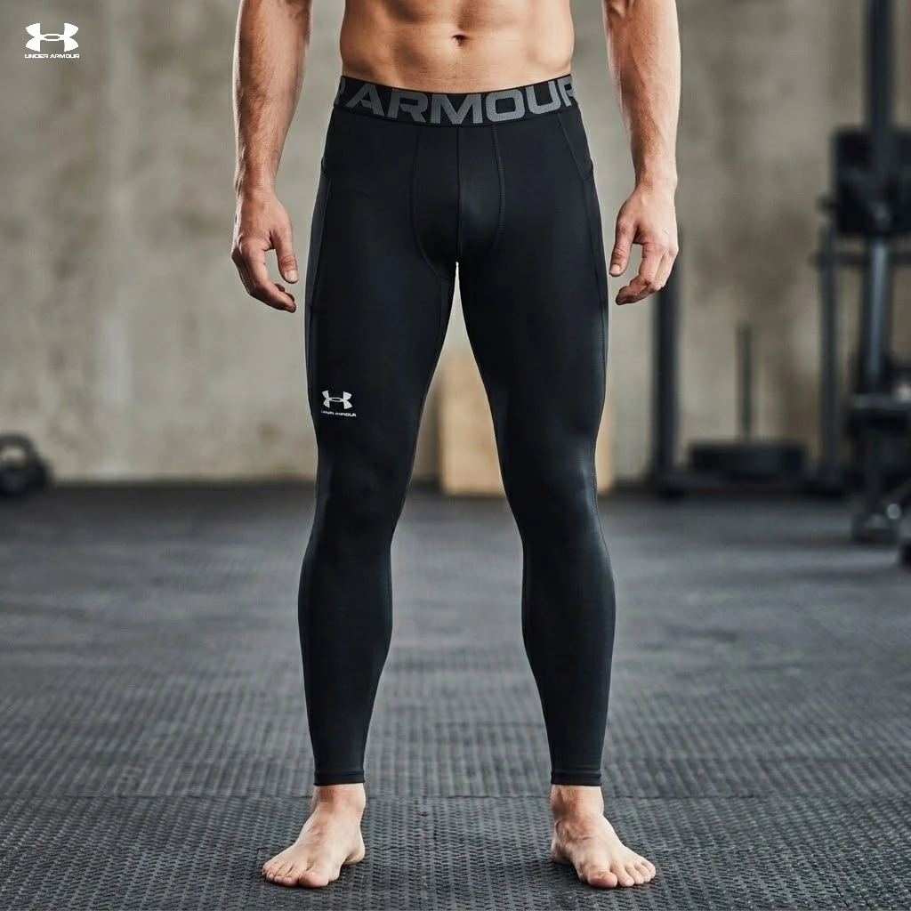 Original UA Men HeatGear Armour Compression Leggings Breathable Stretch Sweat Wicking Sports Training Base Layer Long Pants