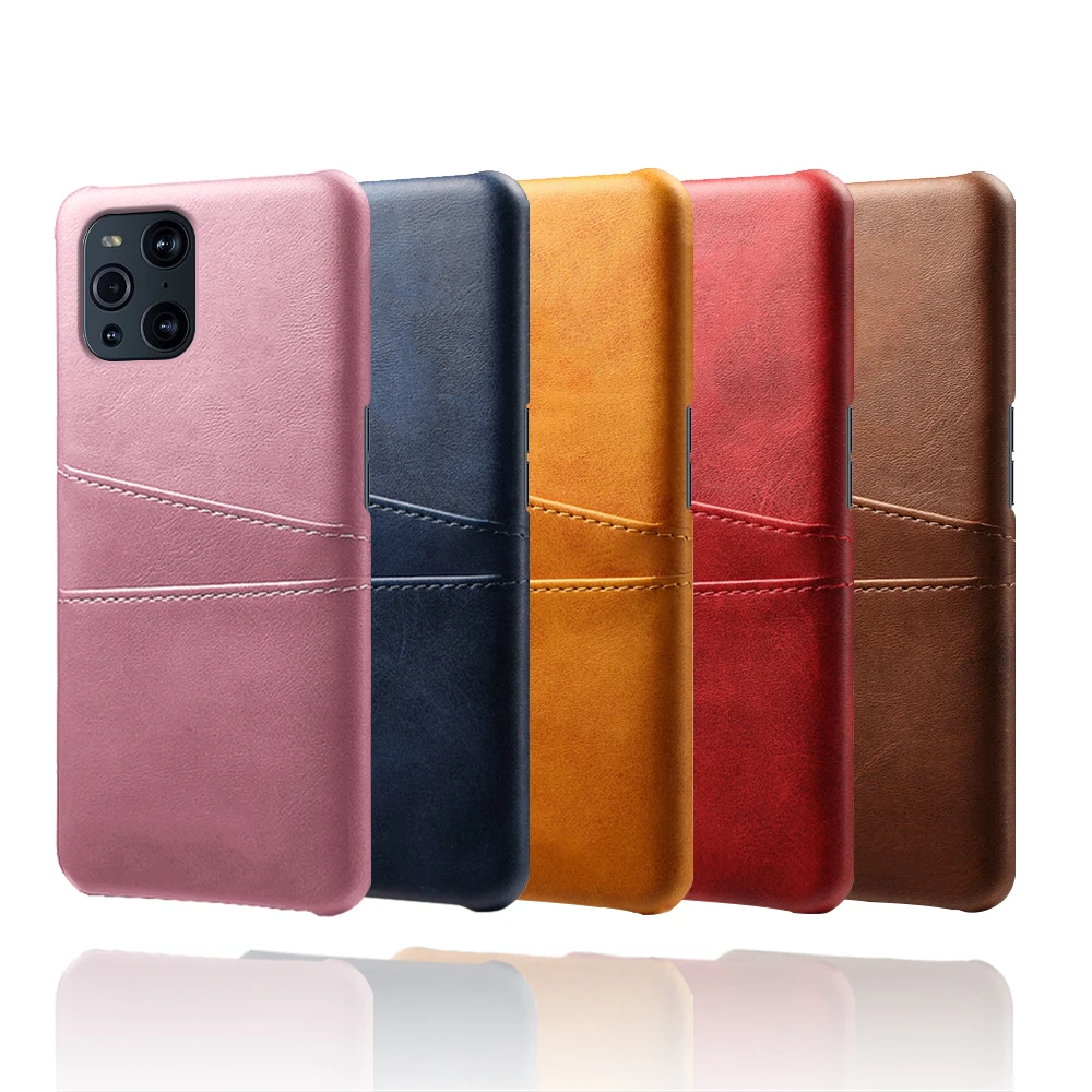 أغطية جلد PU فاخرة لهاتف OPPO Find X3 Pro Lite Realme X7 GT Neo فتحات بطاقة حافظة لهاتف Reno 4 5 Pro A94 A93 A74 A55 A54 5G Funda