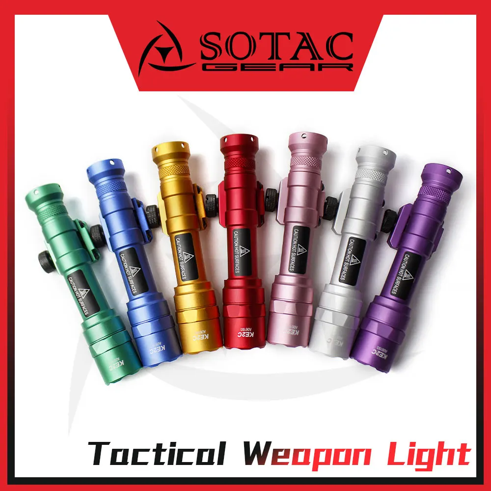 SOTAC GEAR M600B Scout Light LED Colorful M600B Tactical Flashlight with Button Outdoor Hunting