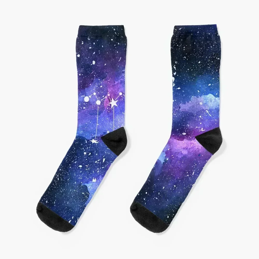 Galaxy Virgo Star Sign Socks ankle heated Luxury Woman Socks Men's