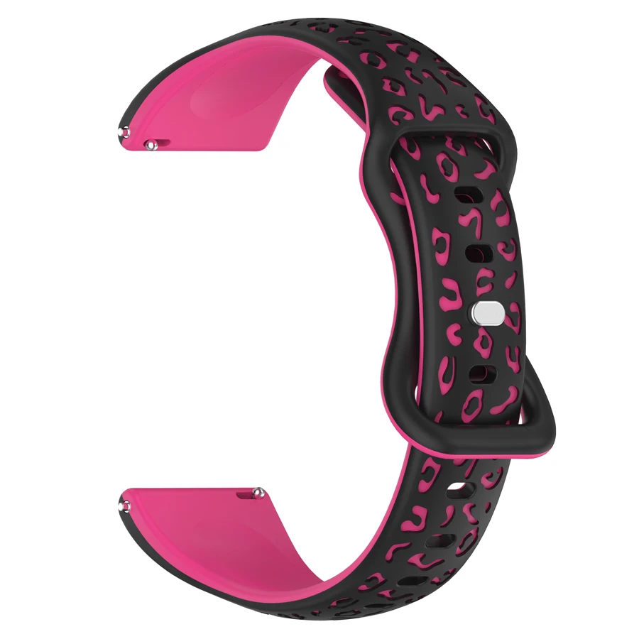 18mm 22mm 20mm Universele Horlogebanden Zachte Siliconen Band 3D Bloem Polsband voor Huawei Samsung Xiaomi Amazfit Smartwatch