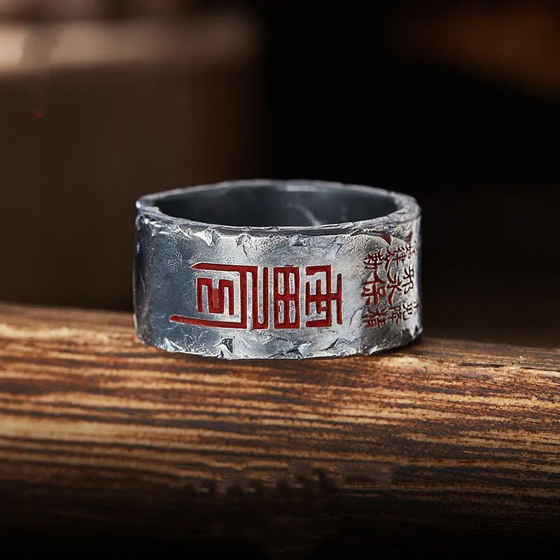 Lei Ling · Mountain Ghost - Ring Is Domineering China-Chic Retro Transit Wide Open Ring Senior Jewelry