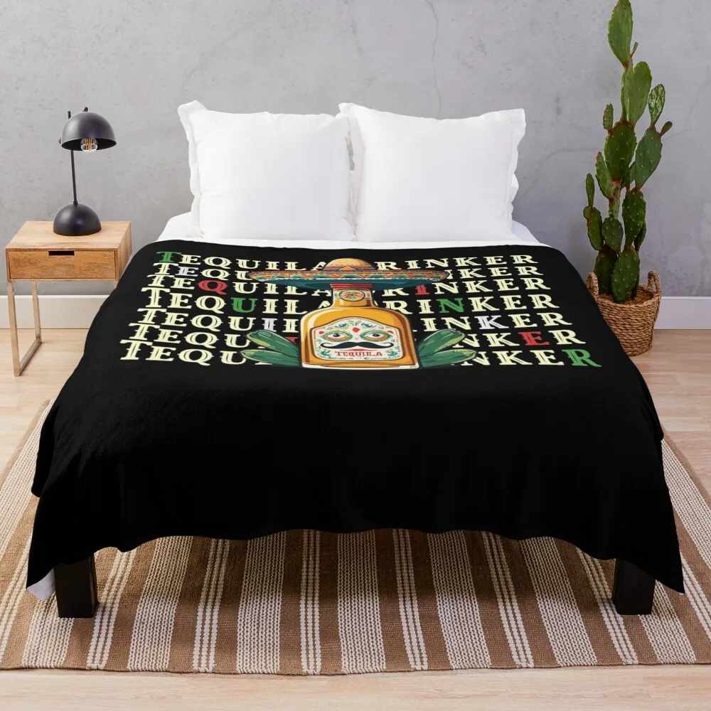 

Iconic Mexico Drink Tequila Cinco De Mayo Throw Blanket Bed linens Decorative Beds Blankets