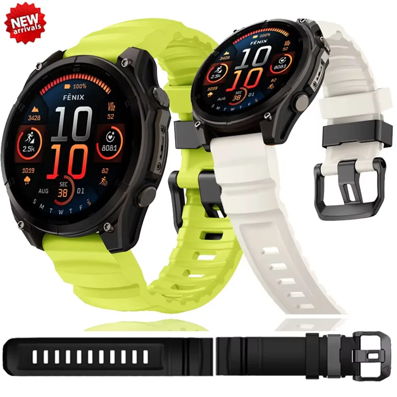 Quick Fit 26 mm 22 mm Silikonarmband für Garmin Quatix 8/Tactix8/Fenix 8 51 mm 47 mm/7X Pro/Armband Forerunner 970/965