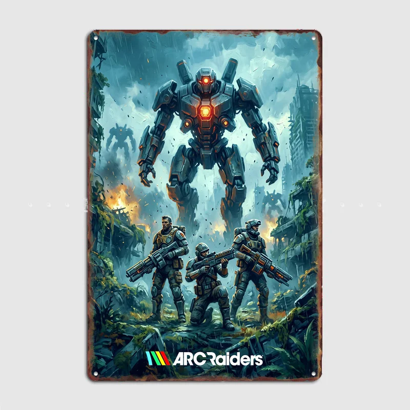 ARC Raiders Game Poster Metal Posters Sign Bar Club Custom Bedroom Indoor Wall art Decor Tin Room Decoration Home Decor