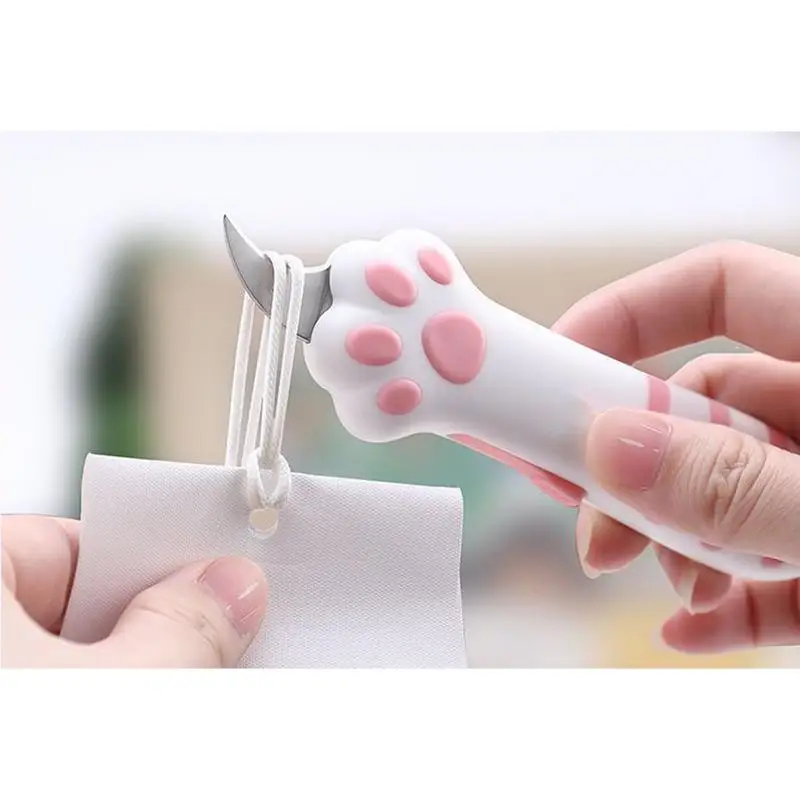 Retractable Box Opener Telescopic Craft Cutter Portable Cat Paw Envelope Slitter Cute Tool For Women Girls