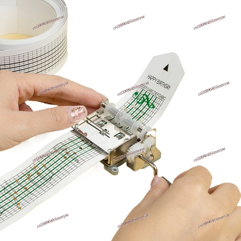 Hand crank paper tape music box 15 tone 30 tone DIY self-composed music box gift