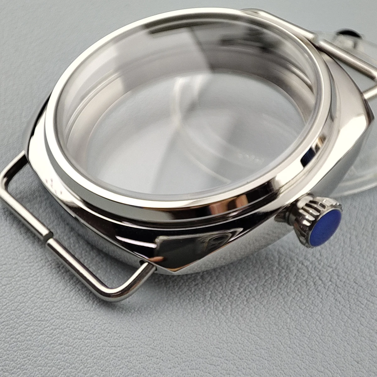 45mm 316L Stainless steel Watch case Polished Back Clear Watch accessories suitable for ETA6497 ETA 8498 ST 3600 ST3621 Movement