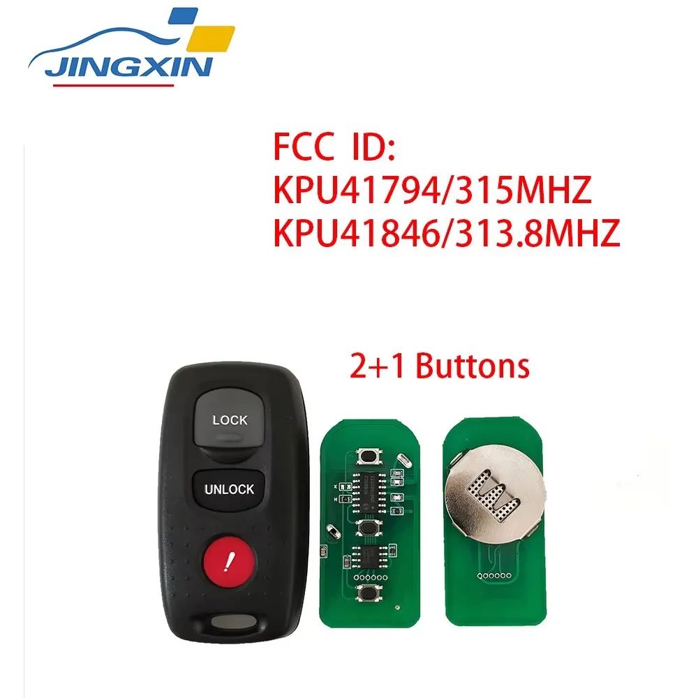 

3 pieces 3BT Remote Car Key Fob KPU41794-315MHZ KPU41846-313.8MHZ For Mazda 3 2004-2008 for Mazda 6 2003 2004 2005 and PCB board
