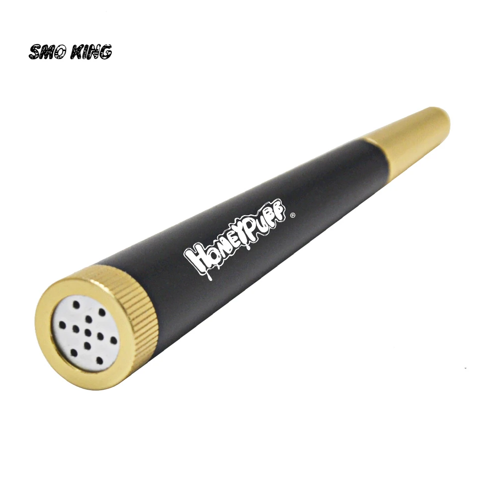 SMO Dry Burning Herb Smoking Pipe with Activated Carbon Filter Element Removable Metal Cone Tobacco Pipes Smoke Accesoires