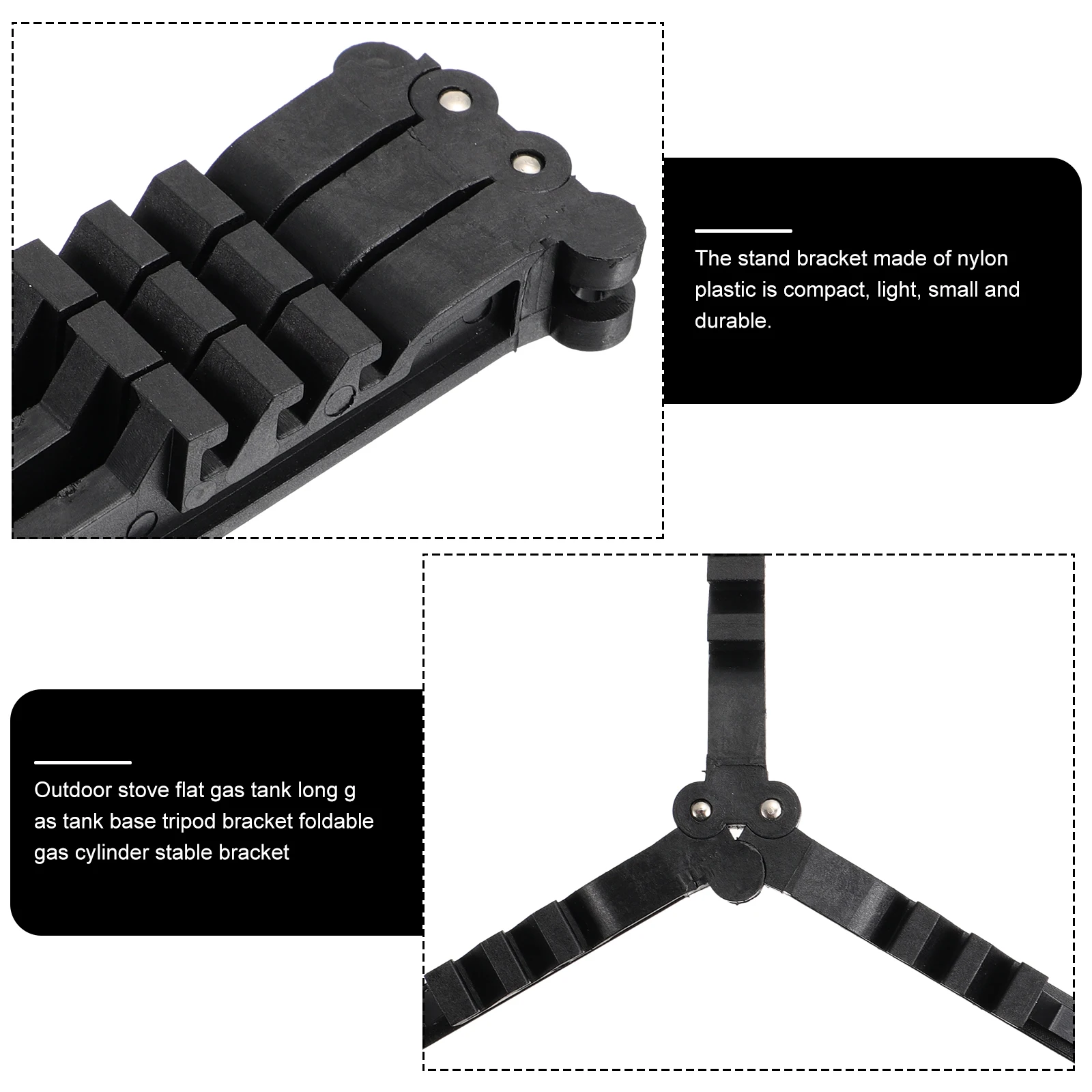 

Outdoor Stove Stand Gas Tank Holder Folding Canister Bracket Durable Nylon Compact Lightweight Camping Hiking Fuel Stabilizer