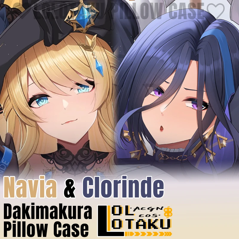 

Navia Dakimakura Genshin Impact Clorinde Сексуальная наволочка двухсторонняя обнимающая подушка для всего тела