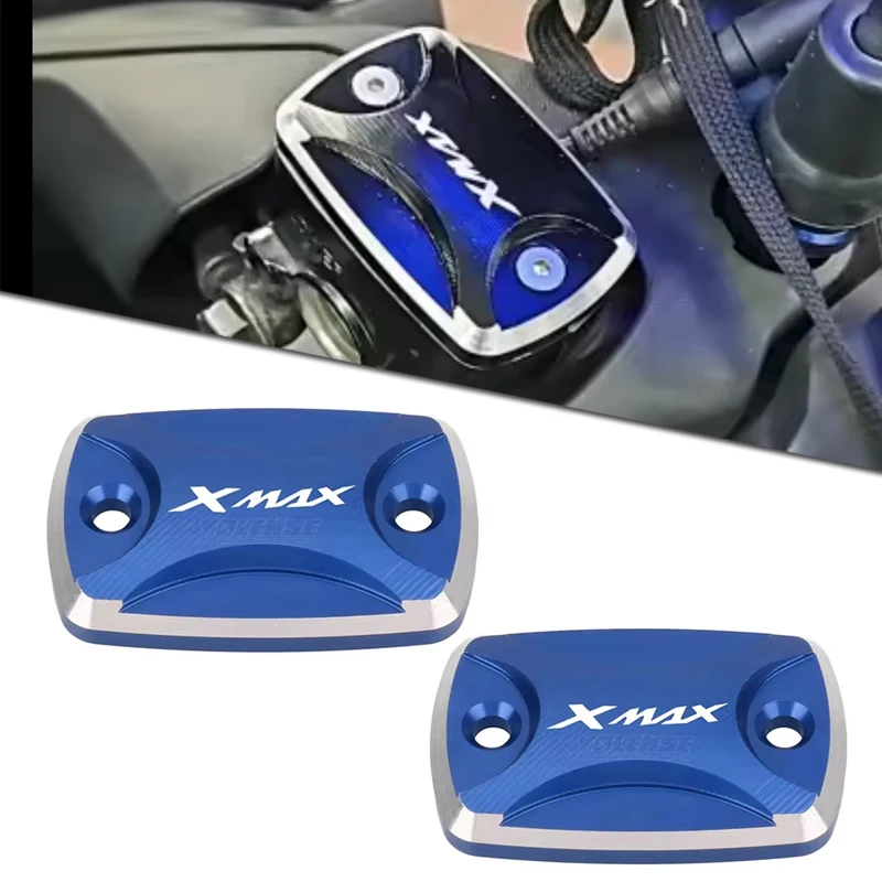 For XMAX300 XMAX125 XMAX250 XMAX 125 250 300 Motorcycle Accessories CNC Front Brake Fluid Reservoir Cap Cover