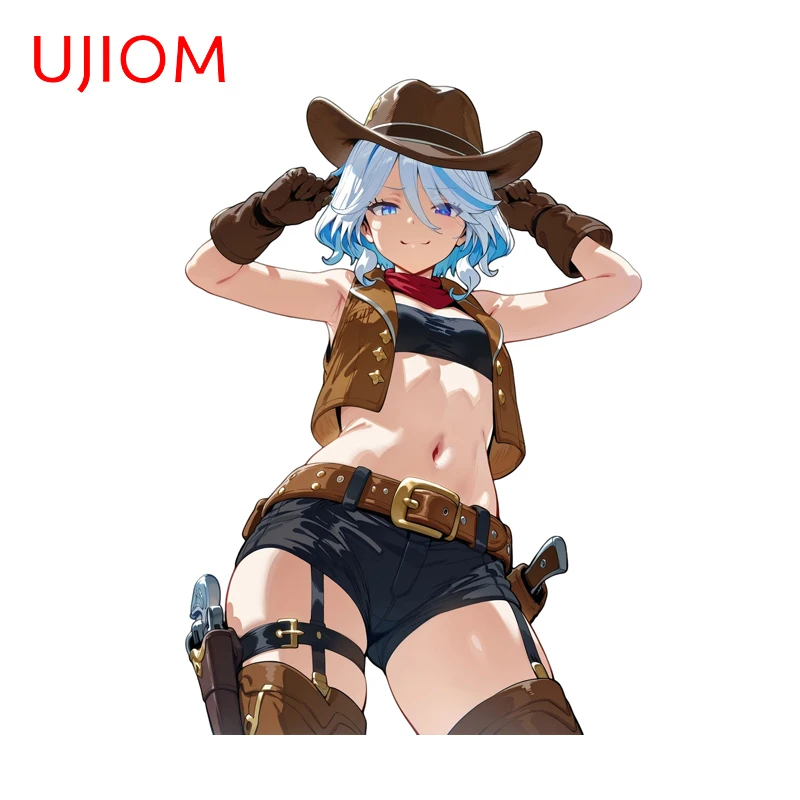 UJIOM Cowgirl Furina Genshin Impact Wall Stickers Cool Personality Light Switch Decals Scratch Proof Vinyl Bathroom Accessories