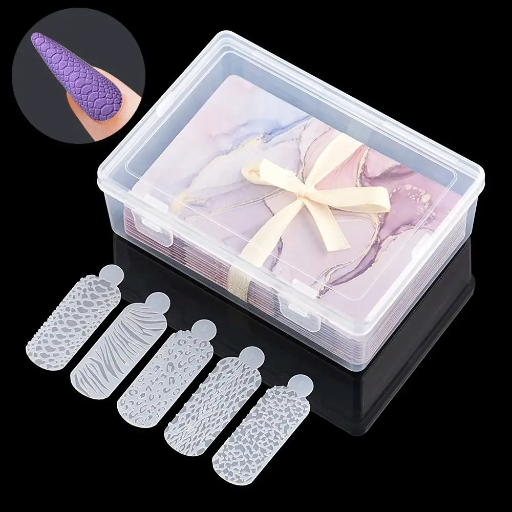 

for Creating Relief Design on Nails Nails Touch Crystals Silicone Molds Ultra-thin Reusable Dual Forms Traceless Transparent